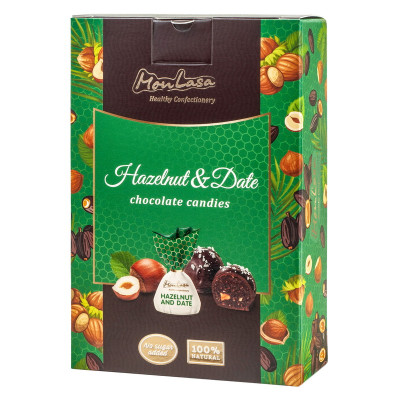MonLasa - Chocolate Candies hazelnut and date 100g