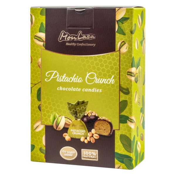 MonLasa - Шоколадні цукерки Фісташковий Кранч 100г