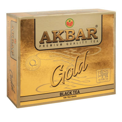 Чай чорний цейлонський дрібнолистовий AKBAR GOLD 100х2 г в пакетиках