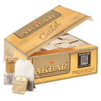 Чай чорний цейлонський дрібнолистовий AKBAR GOLD 100х2 г в пакетиках