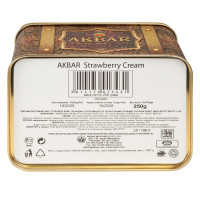 AKBAR STRAWBERRY CREAM leaf tea - black tea with strawberries and rose petals in a 250g box