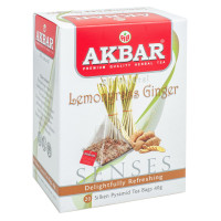 Чай трав'яний лемонграс та імбир в пірамідках AKBAR «LEMOGRASS GINGER» 20х2 г