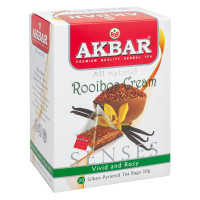 Чай трав'яний з ройбушу та суміші квітів в пірамідках AKBAR «ROOIBOS  CREAM» 20х1,5 г