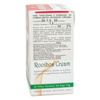 Чай трав'яний з ройбушу та суміші квітів в пірамідках AKBAR «ROOIBOS  CREAM» 20х1,5 г